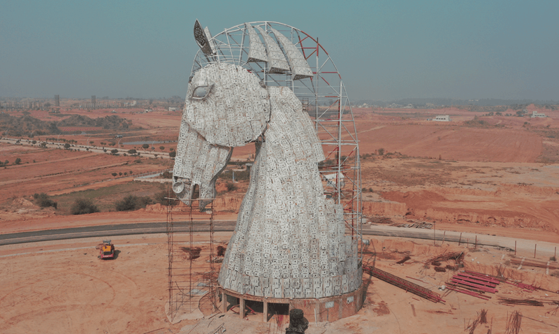 Horse Mascot Structure Cladding