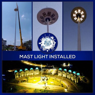 Mast Light installed at Blue World City