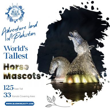 Tallest Night-lit Horse Mascots